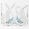Modern Elite Swan Pair Ceramic Art Figure | Beautiful Home Decor (Set of 2, White)