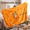 Custom Name Flannel Blanket,Naruto Lightweight Warm Bed Blanket For Couch & Holiday Gift