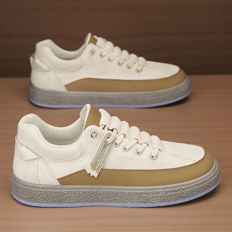 

Men s Design Shoes New Breathable Casual Sports Anti-slip Wear-resistant Soft Bottom Versatile Thick Bottom Trendy Shoes Cosy 39 бежевий