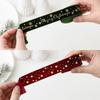 DIY Gold Stamp Velvet Ribbon Woven Wreaths Green Red Ribbon  Christmas Tree Ornaments