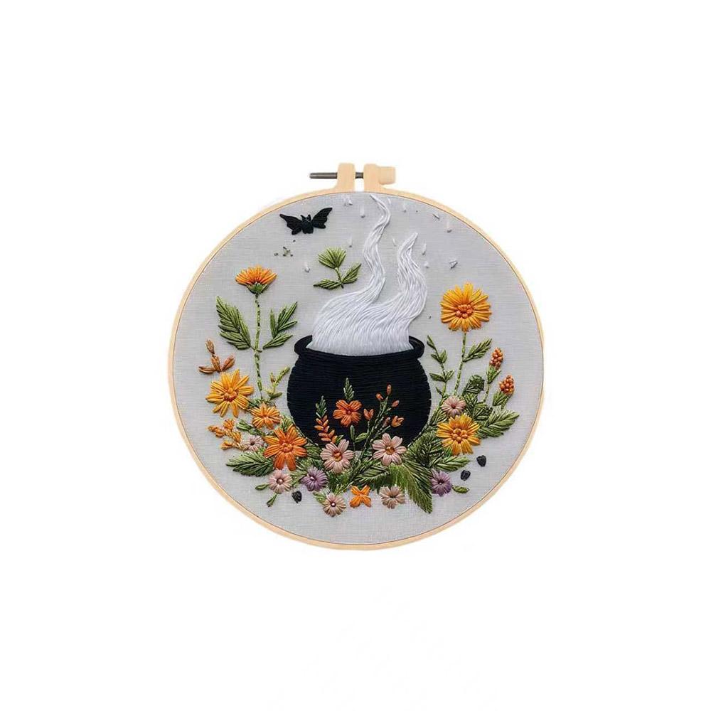 4set 15cm DIY Halloween Embroidery set for Beginners