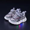 Frühlings Kinder Sportschuhe Cartoon Dinosaurier Kinder LED Leuchtschuhe Weiche Sohle Jungen Causal Sneakers