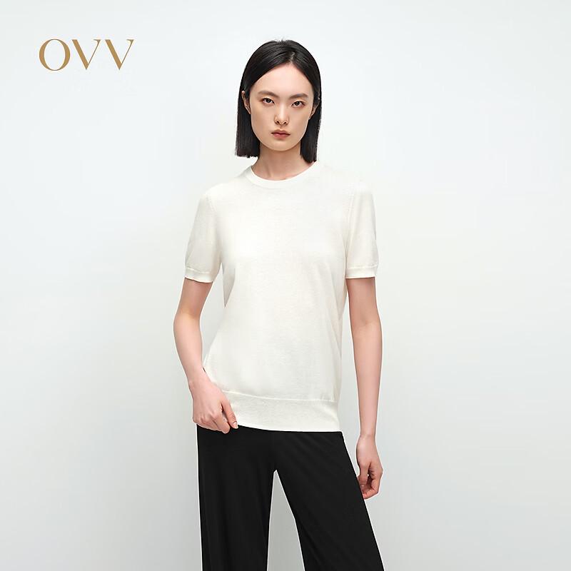 OVV Women s Classic Round Neck Short Sleeve Knit Top S