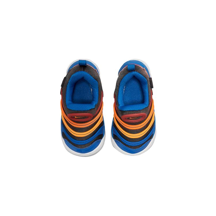 Nike Dynamo Free Comfortable Abrasion Resistant Low Top Running Shoes Blue Orange Red Infant And Toddler 343938-200