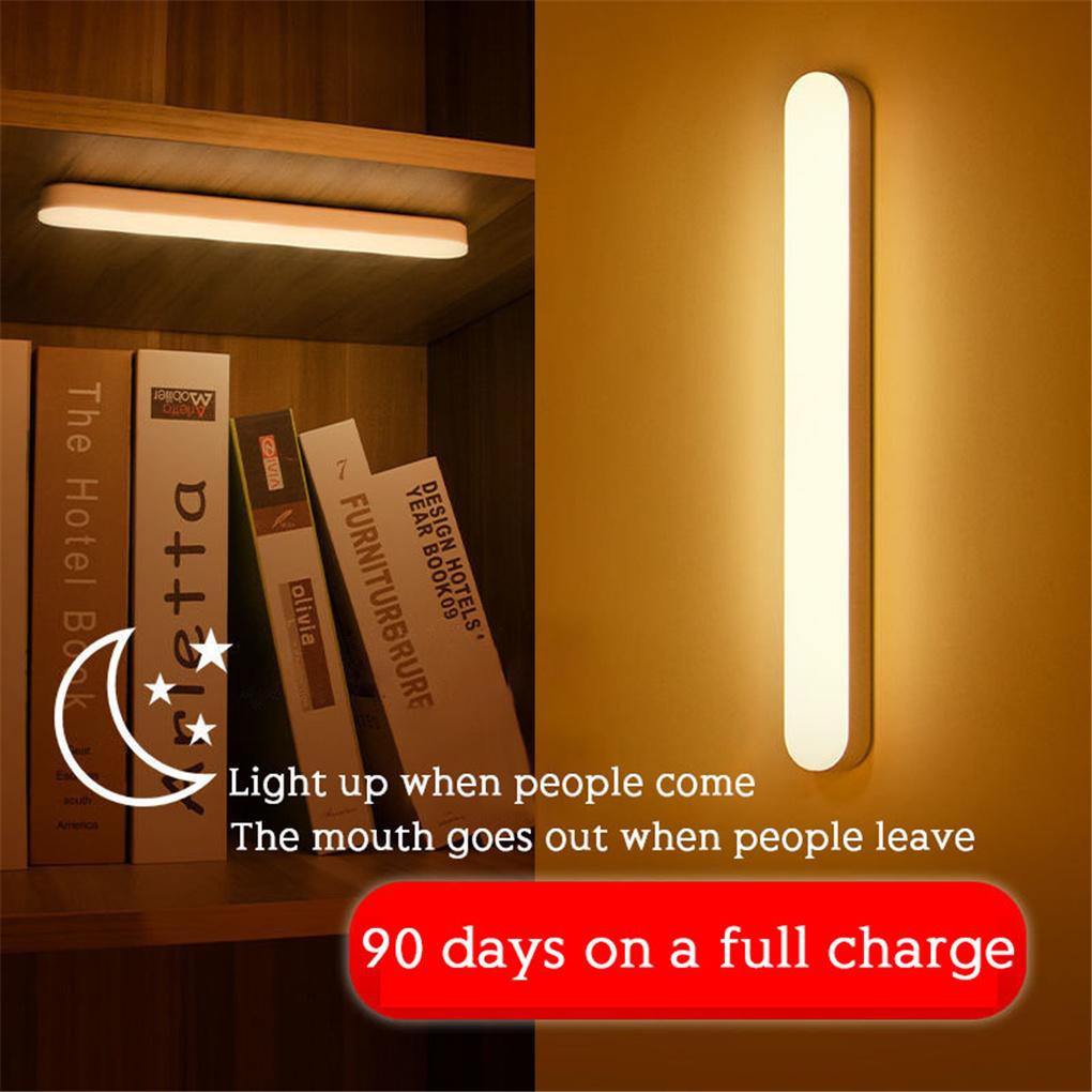 LED Cabinet Light Stripe Sensor USB Charging Lamp Body Induction Night-light Home Cupboard Closet Kitchen Lighting