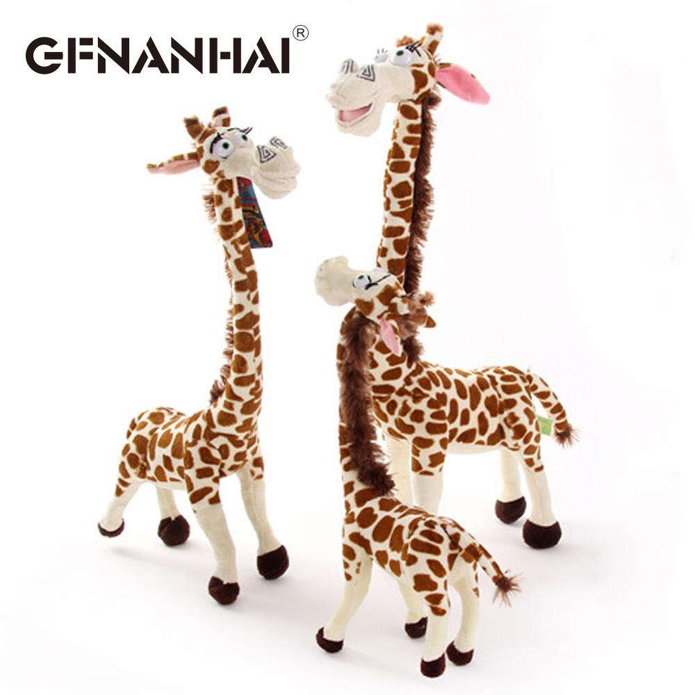 1pc 20-35cm 6 Styles Madagascar Plush Toy Stuffed Soft Animal Dolls Giraffe Hippo Lion Penguin Zebra Lemurs Figure Gift for Kids