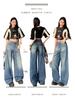 2025 Spring American Retro High Waist Wide Leg Jeans for Women - Spicy Girl