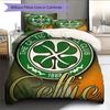Ensemble de couette Celtic Football Club Housse de couette Taie d'oreiller Décoration de maison Cadeau d'anniversaire (1 housse de couette + 2 taies d'oreiller, sans garniture.)