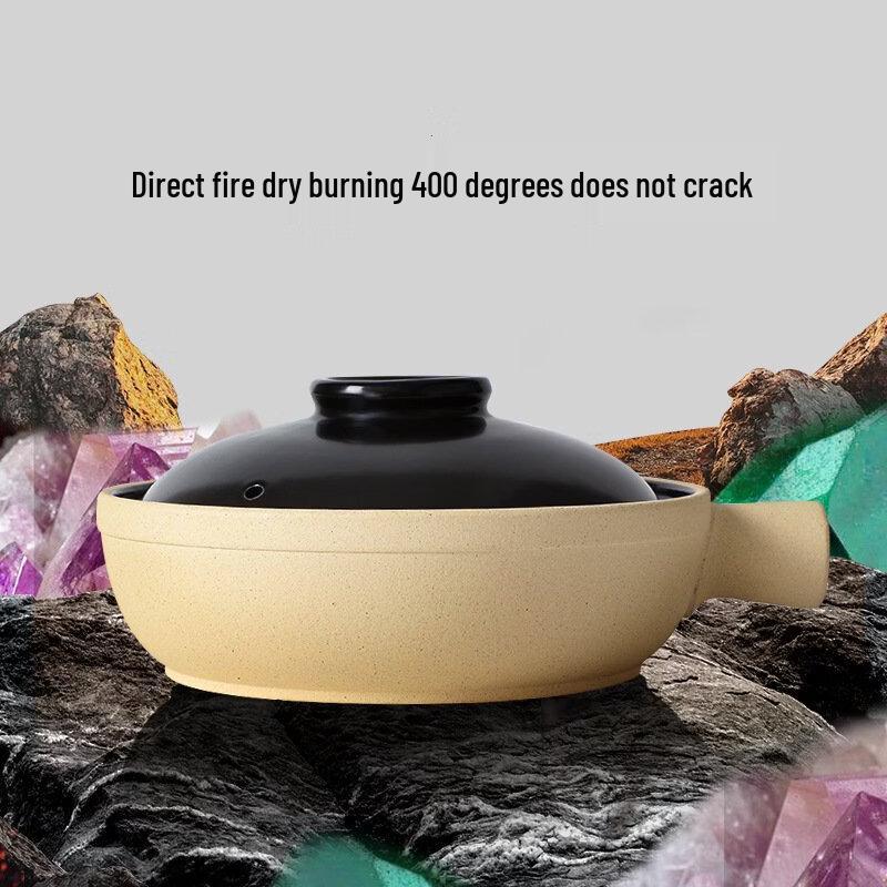 ZISIZ Ceramic Single Handle Casserole Pot