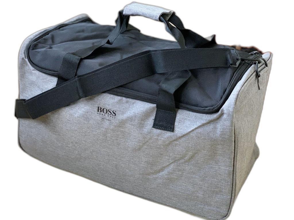 Hugo Boss, Hugo Boss, Polyester, Textile Bag, Gym, Grey, For Men