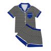 Children's Striped Pajamas Pajamas Fashion 2 Piece Shirt Shorts Set Casual Wear Set