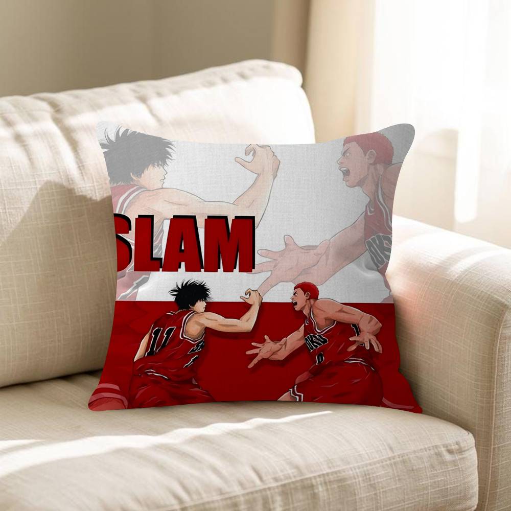 Anime Slam Dunk Pillow Cushion Cover Pillowcase Living Room Sofa Home Decor Customized