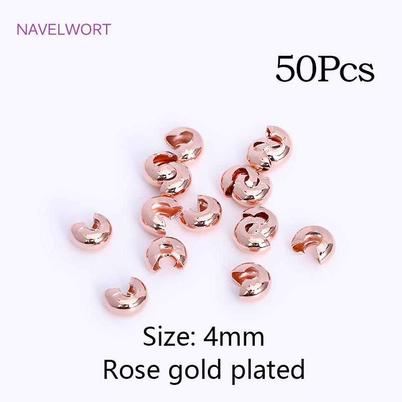 DIY Jewelry Making Accessories 18K Gold Plated Brass Crimp Bead,Lobster Clasps,Protector For Jewelry,Supplies For Jewelry