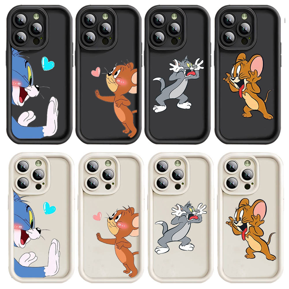 

Чехол E-8 Tom and Jerry для iPhone 15 14 13 12 8 Plus Samsung S24 S23 Ultra A04S A05S Huawei P40 P50 P60 Nova 11 Pro Max OPPO A17K Reno 10 Samsung A04e кожа буйвола