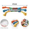 Brinquedo de Morder para Cães Twist Candy Arco-Íris com Apito para Moer os Dentes Brincadeira Interativa Resistente à Mordida Suprimentos para Animais de Estimação