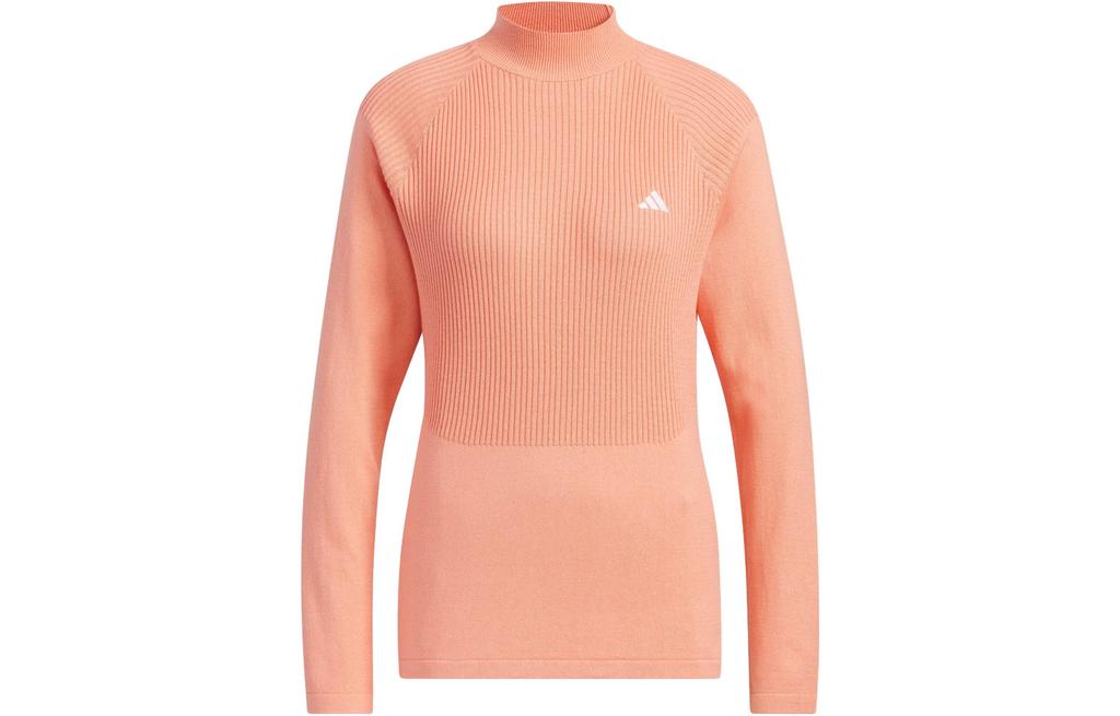 Adidas Knitwear Women's Pink Umber Turtleneck Moderate Two Piece Set HZ6117