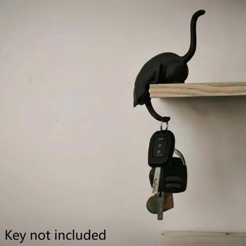 These Adorable Cat-Shaped Hooks Are Versatile And Perfect As Keychains For The Entryway Or As Living Room Decorations