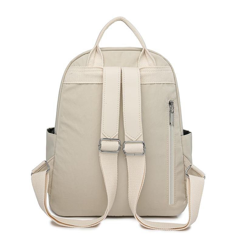 Women's Solid Color Backpack Student Schoolbag Oxford Cloth Travel Small Backpack