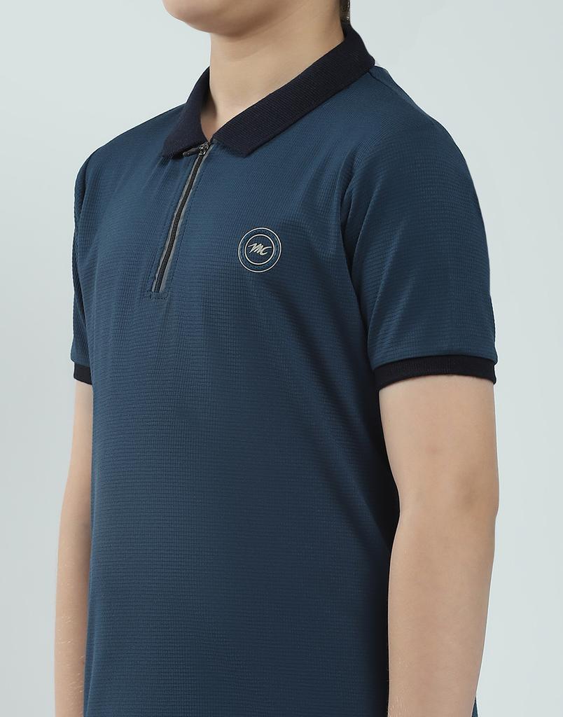 Monte Carlo Boys Solid Collar Neck T-Shirt