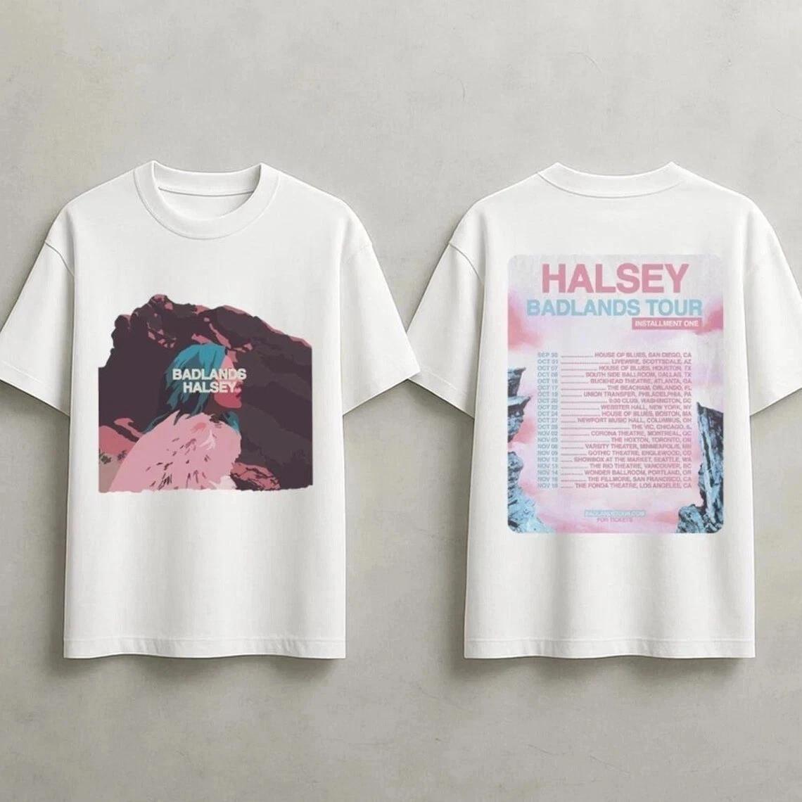 

Унисекс Футболка Концертный Тур Halsey 2026 для Фанатов Музыки Размеры S-4XL L