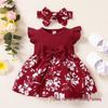 Sweet Bow Puff Sleeve Dress for Little Girls, Summer Princess Style for Ages 0-2
