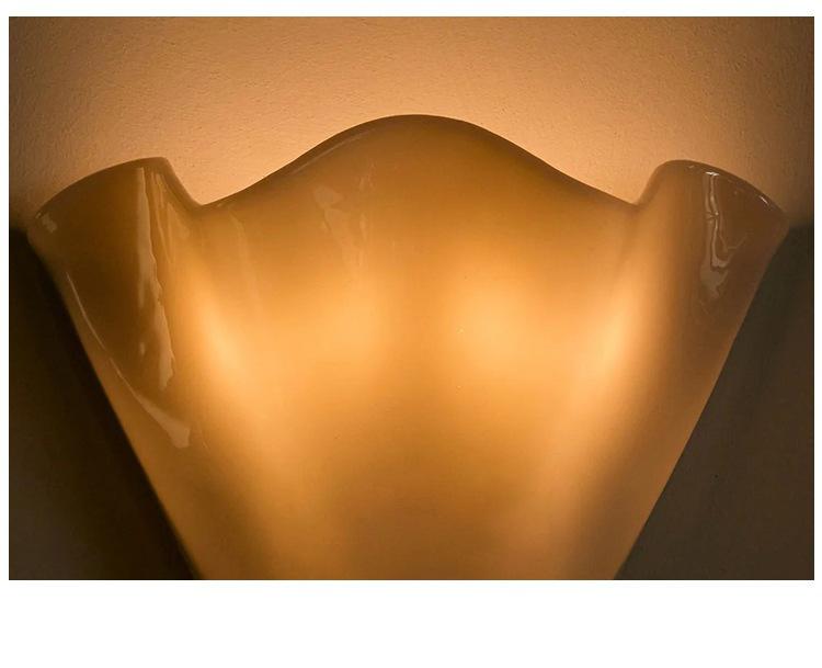 Seashell Art Glass Wall Lamp: Retro Corridor and Bedside Light