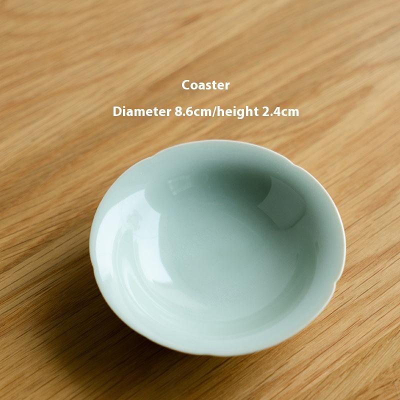 Song Qing Five-petal Coaster Handmade Ceramics Tea Holder Kung Fu Tea Set Tea Ceremony Accessories Retro Cup Holder Cup Coaster