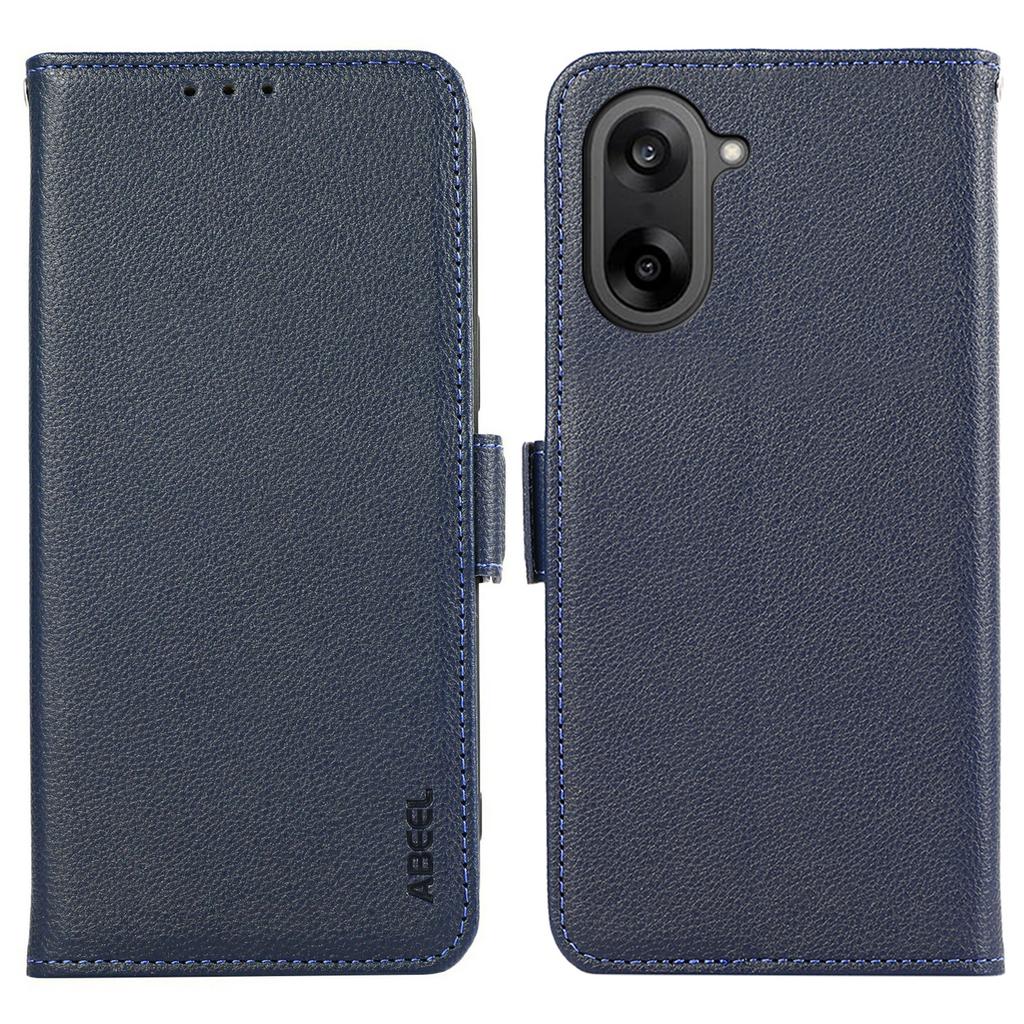 ABEEL Für OnePlus Nord CE5 5G Hülle Leder mit Litschi-Textur RFID-Blockierende Handyhülle