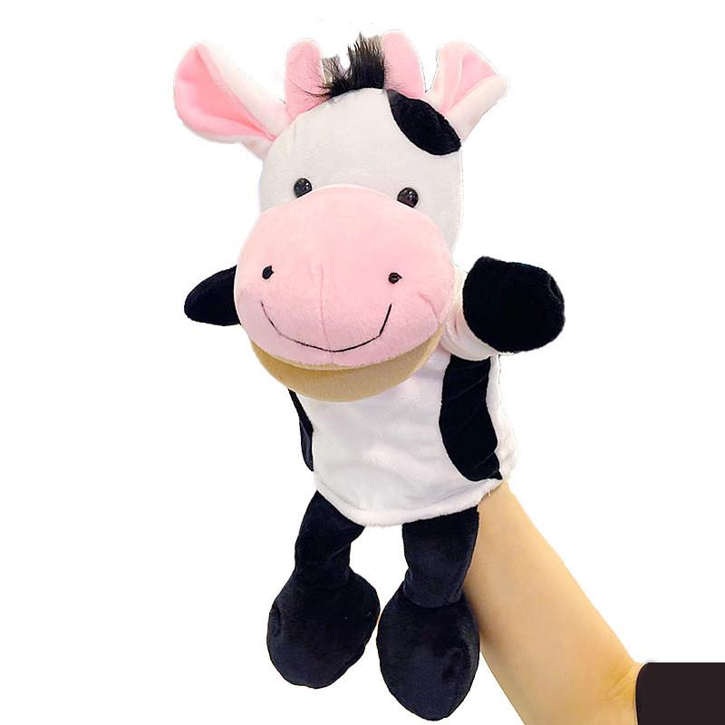 Pigs Cows Ducks Frogs Mouth Opening Ventriloquis Puppet Toys Hand Plush Kid Gift