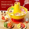 Simulation Hot Pot Playset: Cuttable Fruit & Vegetable Set for Children's Kitchen