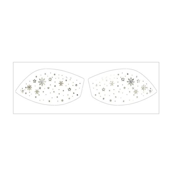 Metallic Eye Tattoo Stickers, Waterproof Temporary Freckle Decals, Sparkling Foil Eye Makeup for Festival Party, Glitter Face Art