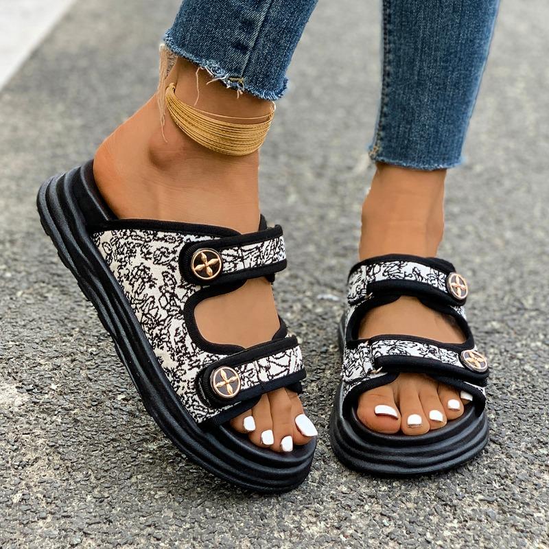 New Women Casual Roman Designer Platform Sandals Flats Summer Outdoor Shoes Beach Comfortable Sandals 2024 Trend Shoes for Women