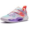 Slip Resistant Low Top Basketball Shoes Men's Purple White Orange Sneakers 112421108-5