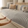 New Winter Autumn Plush Thickened Warm Non-Slip Cushion For Straight Leather Sofa Soft Cozy Seat Pad Living Room Home Decor