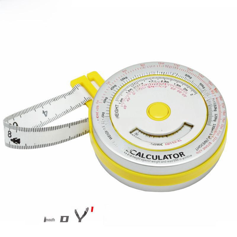 HUOTO 1.5m BMI Tape Measure, Color 3D Waist Tape with Aluminum Sheet