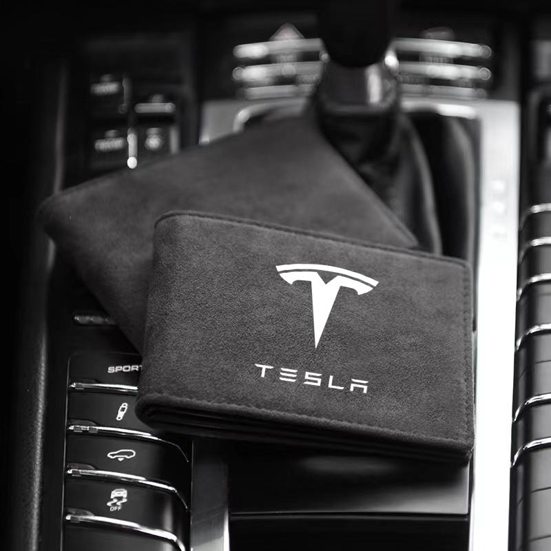 PU Leather Credit Card Case Car Driving Documents Protective Case For Tesla Model 3 Model S Model X Y Roadster Performance