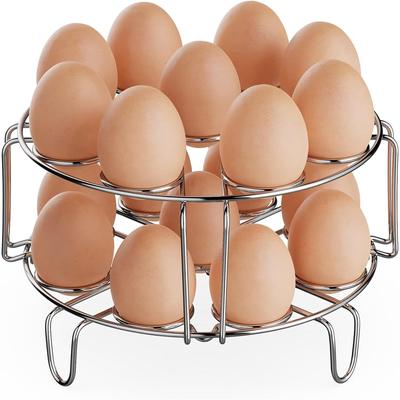 Eier-Dampfgarer-Gestell – Edelstahl-Untersetzer für 6- und 8-Liter-Schnellkochtöpfe, kompatibel mit Instant-Pot-Zubehör, kocht 18 Eier