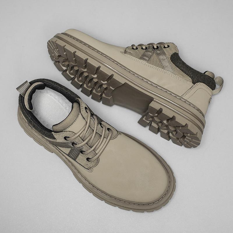 Fashion Handmade Mens Ankle Boots High Top Leather Shoes Outdoor Hiking Boots Sneakers Outdoor Anti Slip Botas Leisure Walk Man Footwear