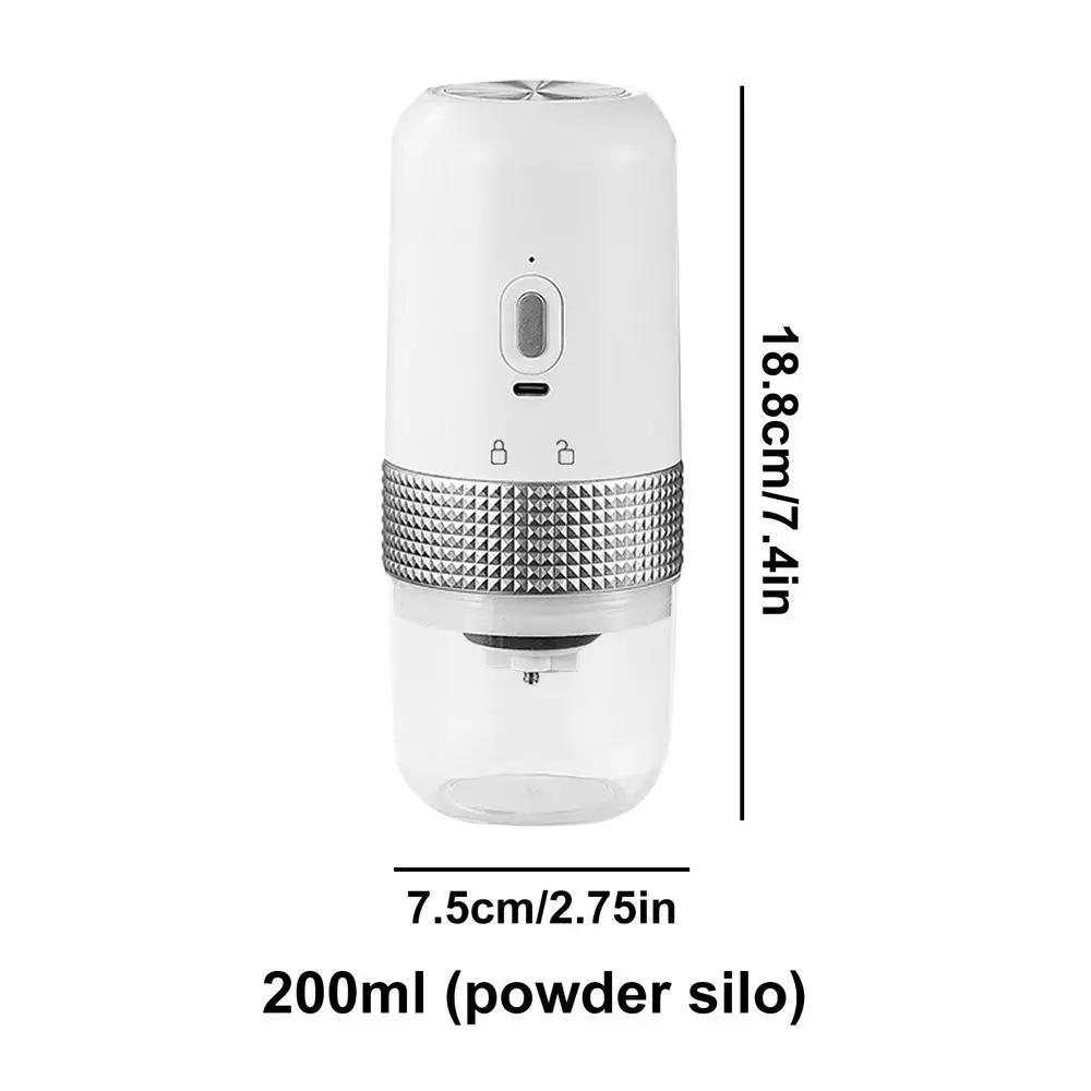 

Портативная электрическая кофемолка TYPE-C USB зарядка шлифовальный сердечник для домашнего кофе пульверизатор кофемолка белый