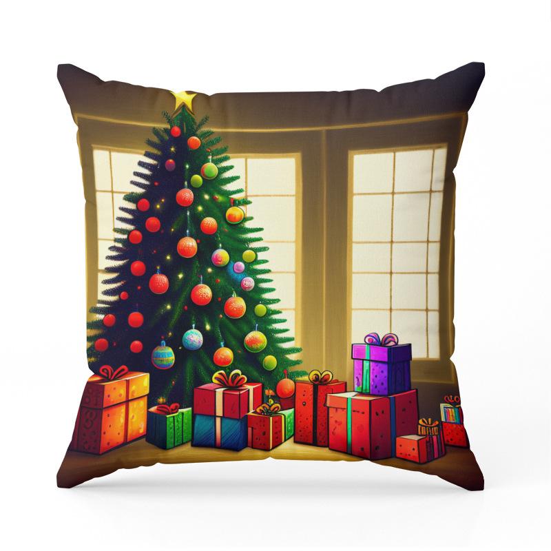 

Рождественская наволочка наволочка с изображением лося, наволочка для гостиной, офисная подушка для обеденного перерыва, не содержит сердцевины и 40x40cm