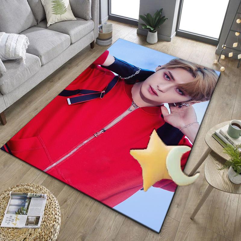 K-pop Group Stray Office Rug Chair Mat, Game Carpet, Suitable for Front Door, Bedroom, Living Room, Desk, Holiday Gift