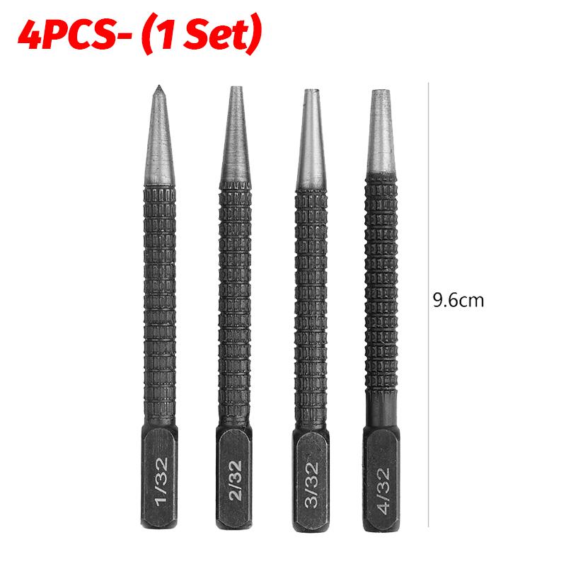 

Double-head Center Nail Punch Hammerless Square Striking Punches Tools Manual Positioning Punch Electric Drill Hole Positioners