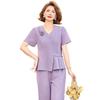 Women's Summer Short-Sleeve Top & Wide-Leg Pants Set