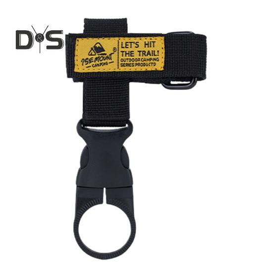 

Многофункциональная пряжка для хранения перчаток на открытом воздухе, держатель для бутылки с водой, портативный регулируемый держатель для походов и кемпинга, веревка для подвешивания рюкзака, пряжка для ленты чёрный