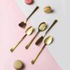 Stainless Steel Golden Dessert Spoon Creative Honey Coffee Stirring Spoon Butter Spread Fruit Spoon Western Food Tableware