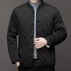 Autumn Winter Solid Color Cotton Jacket Stand Collar Long Sleeve Quilted Padded Thickened