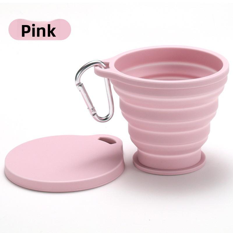 Silicone Collapsible Travel Cup, Foldable Camping Cup,Reusable Portable Drink Cup/Mug for Hiking, Outdoors, Travel