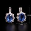 Luxury Deep beautiful blue natural Kyanite ring Earrings necklace set Elegant precious female wedding & banquet gifts 925 silver