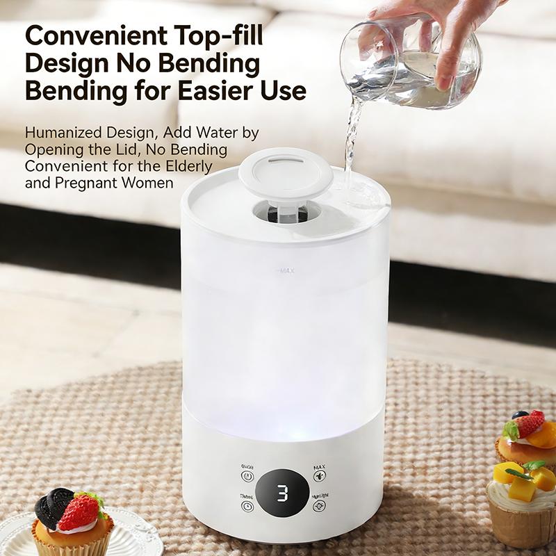 4L Large Capacity Air Humidifier with Remote Control Timer Plant Mist Aroma Diffuser for Home Office - Humidifier