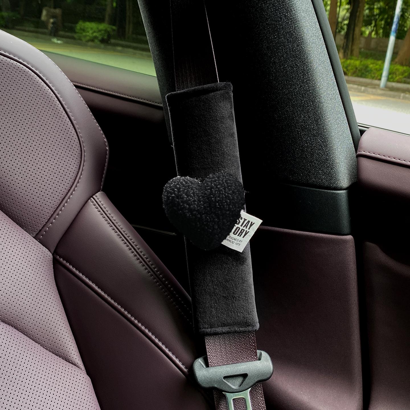 

Seatbelt Shoulder Pad Cover for Tesla Model Y Model 3 Anti-Chafing Anti-Grip Women Seat Belt Decoration Car Interior Accessory 1Pcs Black